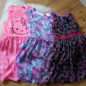 Hello kitty 3 dress lot 7/8